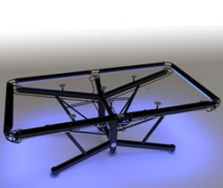 Mesa de billar de cristal dise&ntilde;ada por Nottage