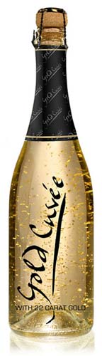 Gold Cuvée Wein Gold Cuvée ist ein herrlicher Wein mit Blattgold.