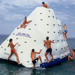 Iceberg Hinchable Tobogán de agua y pared de escalada a la vez