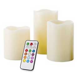 LED Kerzen mit Fernbedienung Die LED Kerzen mit Fernbedienung zaubern wie gewöhnliche Kerzen eine romantische Atmosphäre.