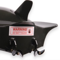 De motor van de RC Stealth Speedboat