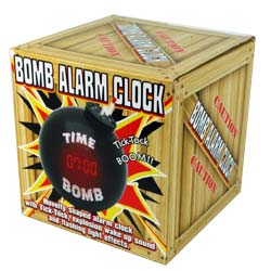 Bom wekker Bomb alarm Klok, wekker in de vorm van een bom