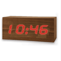 Holz Uhr mit digitaler Zeitanzeige Holz Uhr