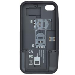 Das Dual Sim iPhone Case macht es m&ouml;glich zwei Simkarten auf einem Telefon zu gebrauchen.