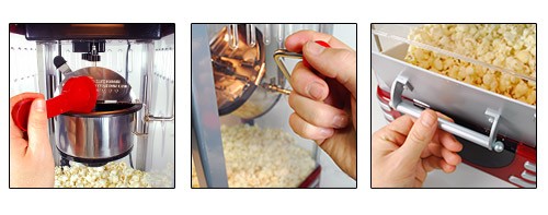 Profi Popcornmaschine Mache deinen Filmabend komplett und stelle Mit der Profi Popcornmaschine frisches Popcorn Zuhause her.