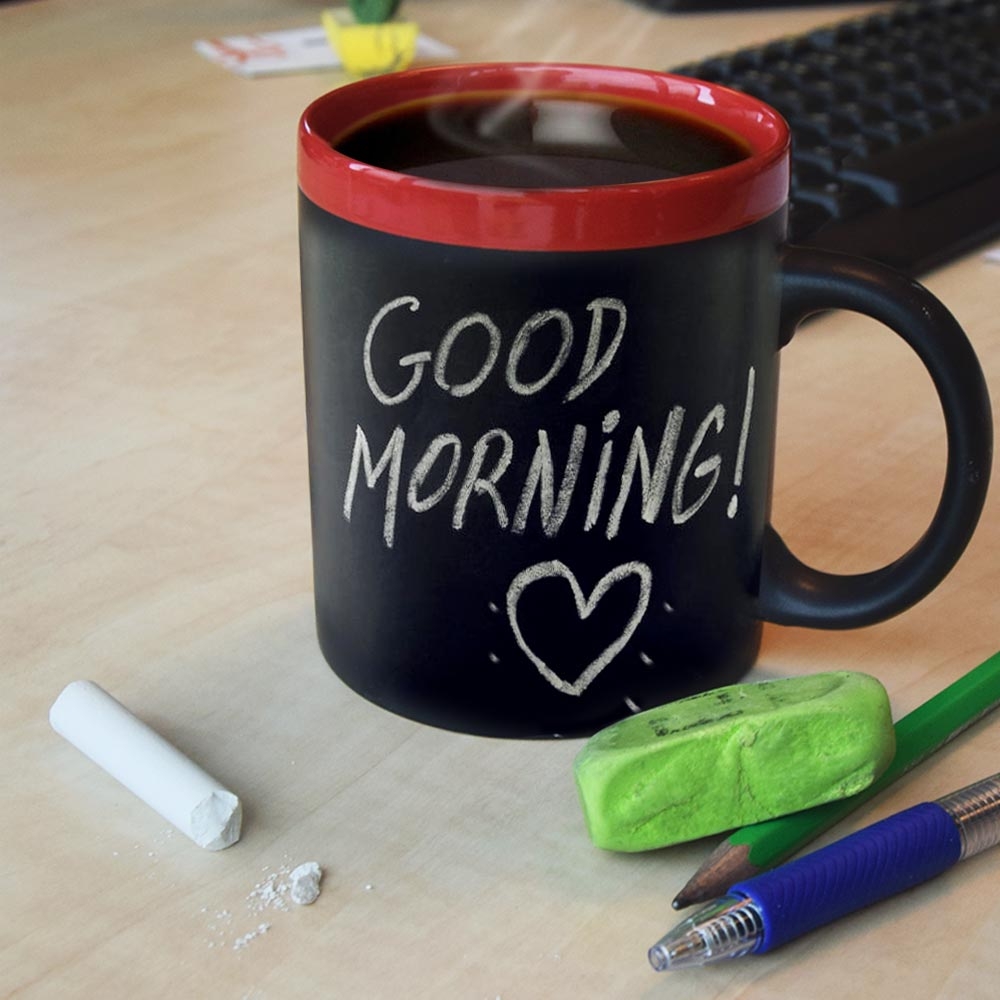 Krijtmok Boodschap Tekening 373ml Zwart Beschrijfbare Koffiebeker Creatieve Memo Drinkbeker Chalk Talk Mug