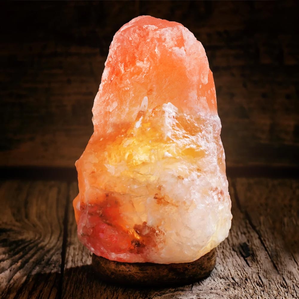 Himalaya Zoutlamp 2.3 tot 3.5 kg Zoutsteen met Dimlicht Gemaakt van Massief Kristalzout Incl. Snoer met Schakelaar Himalaya Salt Lamp