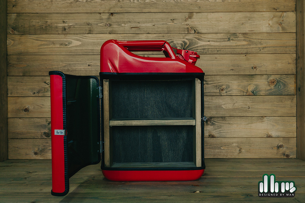 Jerrycan Kast Basic Plus Rood Opvallend en Praktisch Multifunctioneel Opbergmeubel Uniek Design