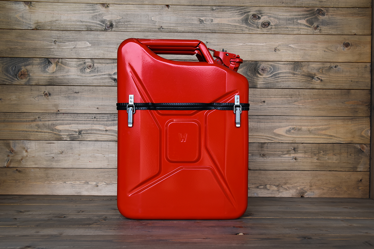 Jerrycan Giftbox 20L Rood Unieke Opbergdoos Stoere Stalen Jerrycan Multifunctioneel Cadeau Originele Opberger