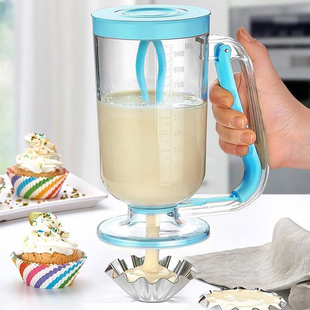 Beslagdispenser Perfect gedoseerd beslag zonder morsen Groot Transparant Keukenhulp Handige beslagdispenser voor pannenkoeken en cupcakes