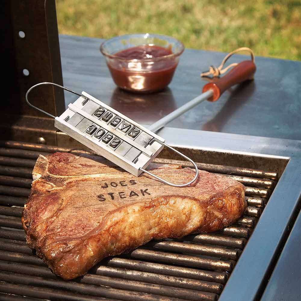 BBQ Brandijzer Maak je vlees uniek met eigen tekst Zwart RVS Grill accessoire Gepersonaliseerd BBQ gereedschap voor vleesbranding