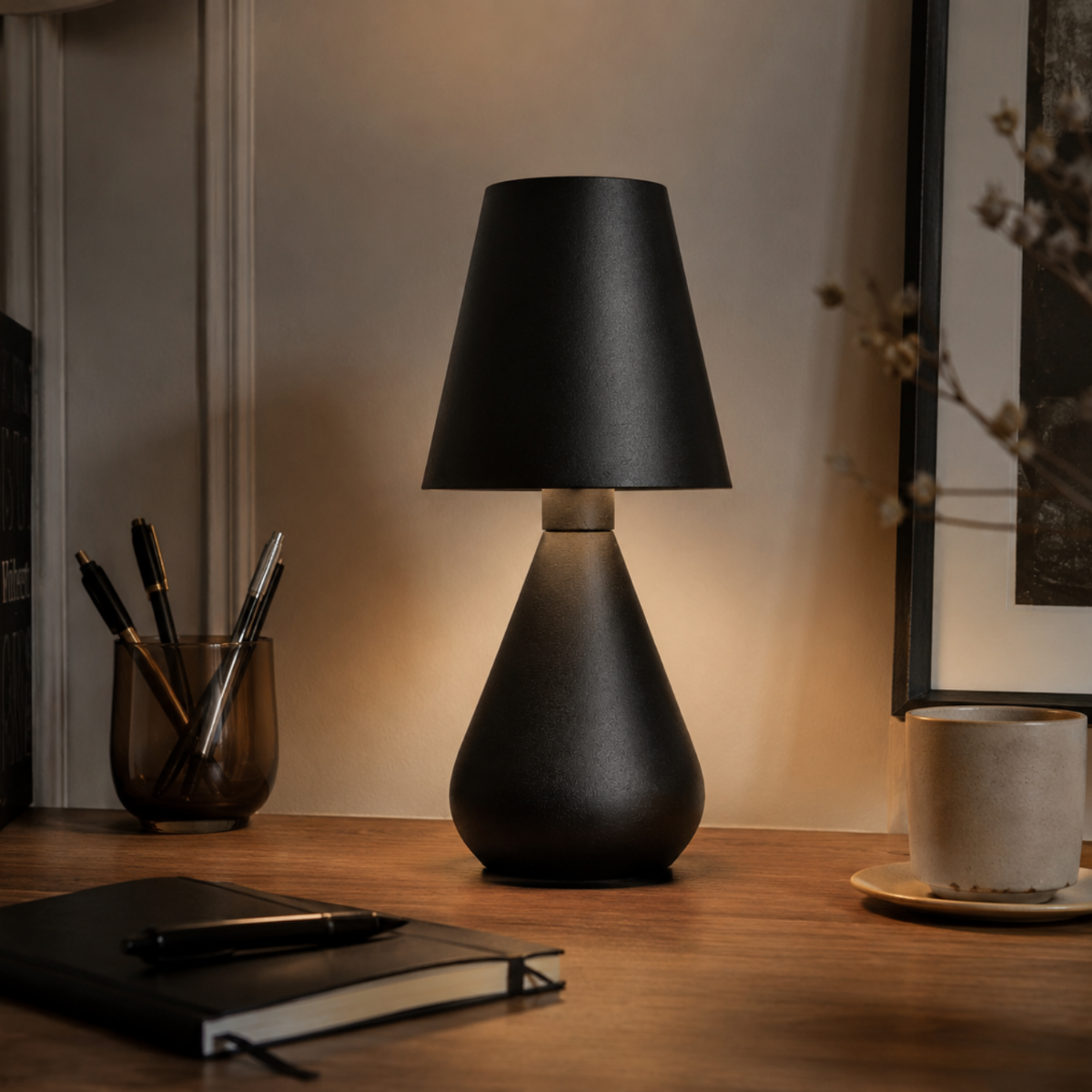 Cozy Maison Oplaadbare Tafellamp - Zwart