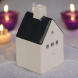 Keramieken huisje voor theelichtjes