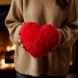 Warming heart pillow 