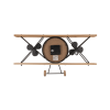 Achterkant Airplane Clock, vintage look, out of black