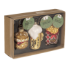 Glazen kerstballen fastfood set van 3