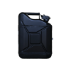 Gesloten zwarte Jerrycan 10L giftset met handvat en metalen sluiting op witte achtergrond