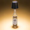 LED bottle lamp black on wine bottle
