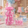 Mega baby fles roze - Babyshower
