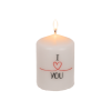 Aangestoken kaars - Pillar candle. I love you
