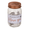 Glazen Weckpot 'reasons why i love you'