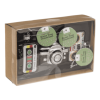 Retro glazen kerstballen set