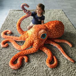 IKASA Reuzenoctopus Knuffel – 75 Cm Groot Pluche Dier, Superzacht, Ideaal Als Knuffel, Kussen Of Decoratie Voor Kinderkamer