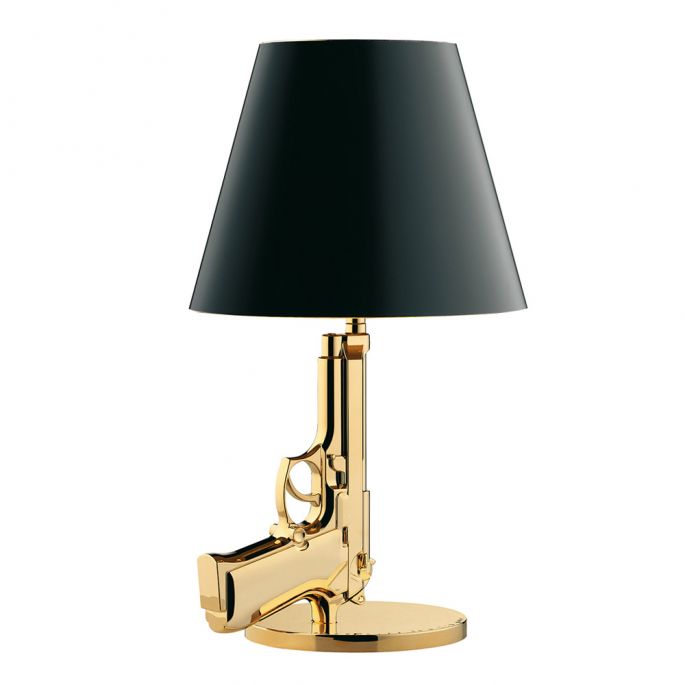 Golden Gun Lamp Replica - Beretta Tafellamp - 43 x 24 x 43 cm - Goud - Pistoollamp