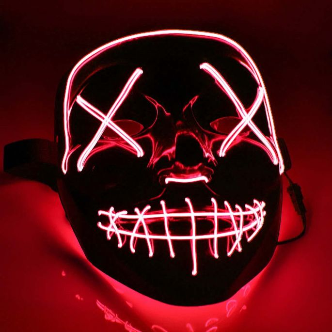Purge LED Masker - 3 Lichtstanden - Verstelbare Hoofdband - carnaval masker - Halloween masker 