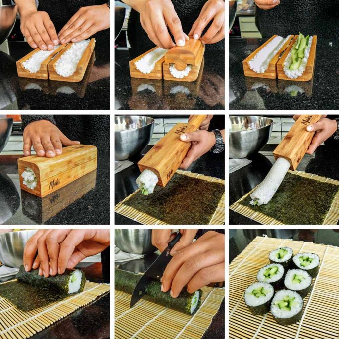Sushi Maker - Maki Master - Maak Eenvoudig En Snel Je Eigen Sushi - Gemaakt van Bamboe - Sushi Bazooka