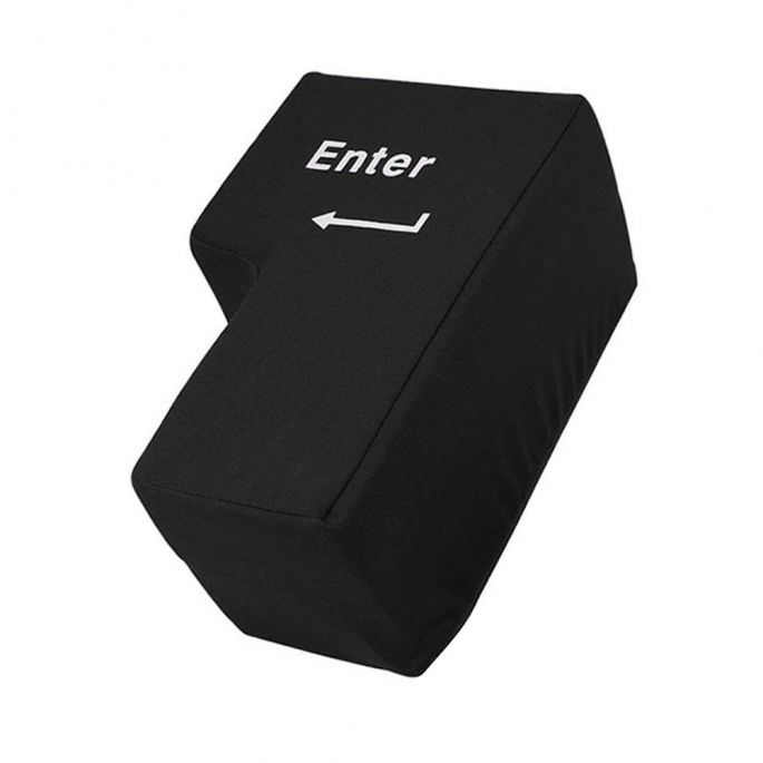Enter Knop XXL - Functioneert Als een Echte Enter Knop - USB Aansluiting - Anti Stress Kussen