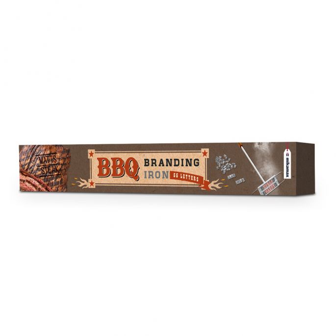 BBQ Brandijzer - Maak je vlees uniek met eigen tekst - Zwart & RVS - Grill accessoire - Gepersonaliseerd BBQ gereedschap voor vleesbranding