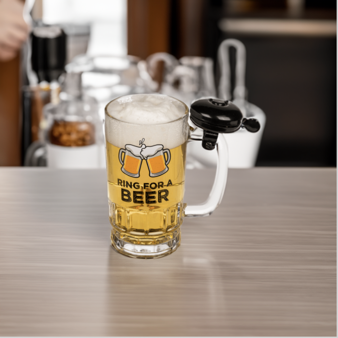 Bierglas met bel