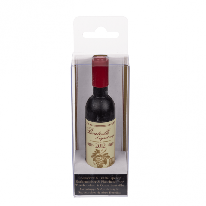 Kurkentrekker & Flesopener, Wijnfles - Twee Tools - Wijnflesopener - Corkscrew & Bottle opener, Wine Bottle