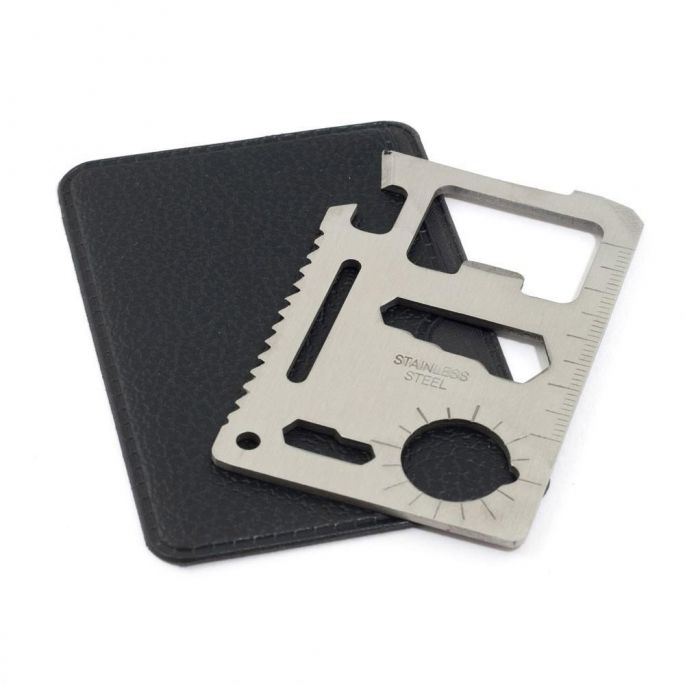 Pinpas Multitool - Past in je portemonnee - 11 functies - Multitool credit card - Handige gadgets