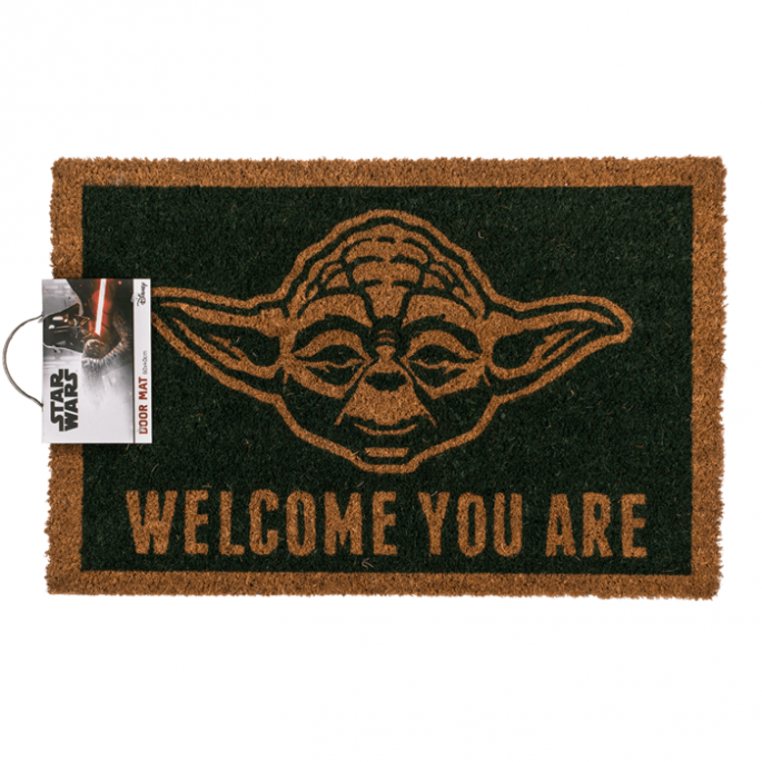 Deurmat Star Wars Yoda - 'Welcome you are' - Groen - Yoda deurmat