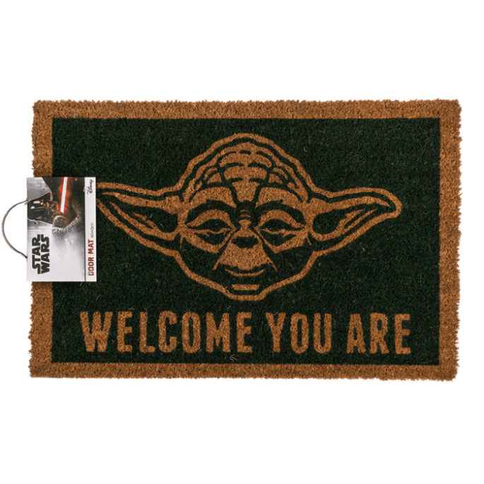 Deurmat Star Wars Yoda - 'Welcome you are' - Groen - 40 x 60 cm - Originele Yoda Deurmat - Deurmat huis