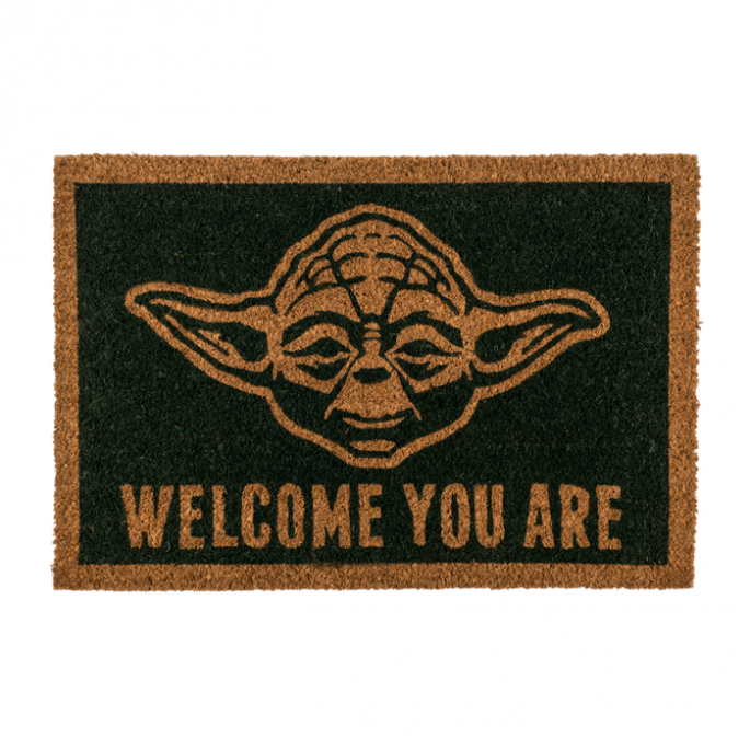 Deurmat Star Wars Yoda - 'Welcome you are' - Groen - 40 x 60 cm - Originele Yoda Deurmat - Deurmat huis