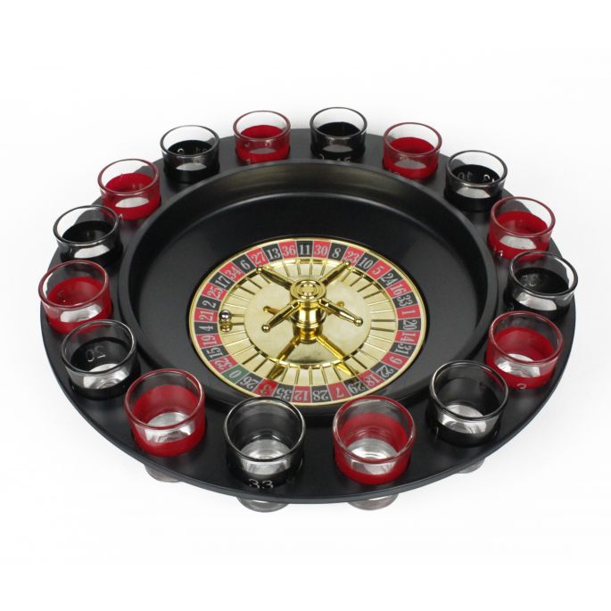Roulette Drankspel - Incl. 16 Shotglaasjes - Luxe Cadeauverpakking - Roulette Drinking Game