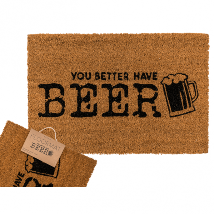 Vloermat, You Better Have Beer - 60 x 40 cm - Floormat, You Better Have Beer