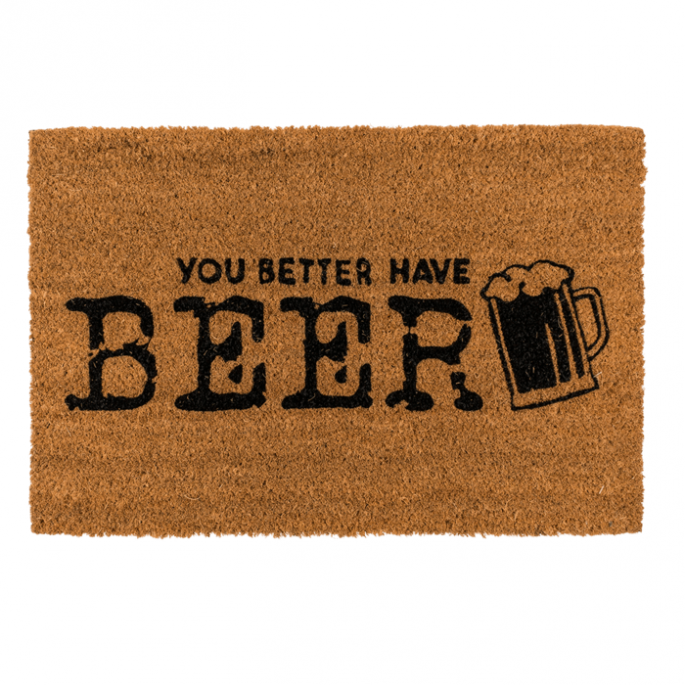 Vloermat, You Better Have Beer - 60 x 40 cm - Floormat, You Better Have Beer