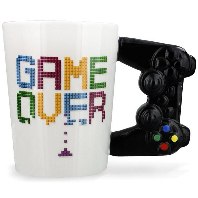 Geef je koffiepauzes een gaming-twist met de Game Over Mok.