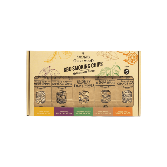 Giftbox Smokey Olive wood Rooksnippers nr3 5x 500ml