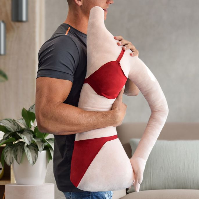 Girlfriend Pillow – Knuffelkussen - Verzwaarde Arm voor Realistisch Effect - Allergie-vrij - Slaapmaatje – Body Pillow