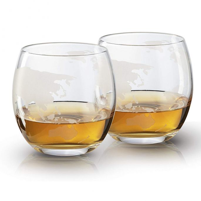 Globe Whiskey Decanter - Standaard Versie - 0.9L - Incl. 2 Whiskey Glazen, Whiskey Stones en Luxe Kist - Whiskey Karaf