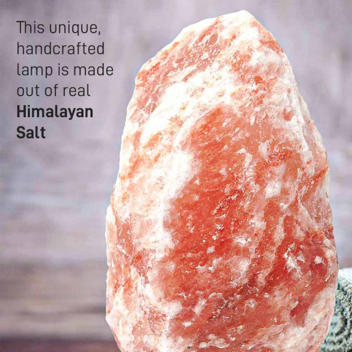 Himalaya Zoutlamp - 2.3 tot 3.5 kg - Zoutsteen met Dimlicht - Gemaakt van Massief Kristalzout - Incl. Snoer met Schakelaar - Himalaya Salt Lamp