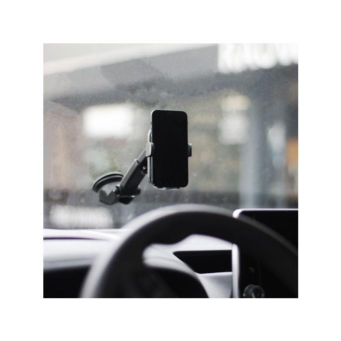 Telefoonhouder Auto - Draadloze Oplader Met Sensor - 15W - Snellader - Met Zuignap en Knijper - Automatisch Open en Dicht - Smartphone Houder Auto