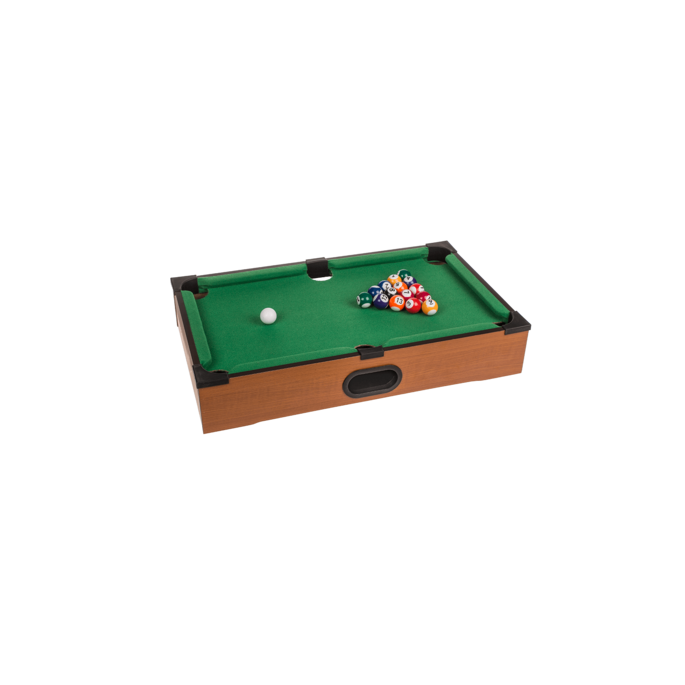 Mini pooltafel - Tafelmodel - 52 x 31 x 10 cm - Pooltafel klein - Houten pooltafel