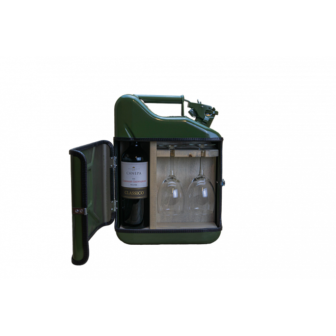 Wijn giftset - groen, rood en zwart - formaat 10L - perfect voor in de mancave - excl drank