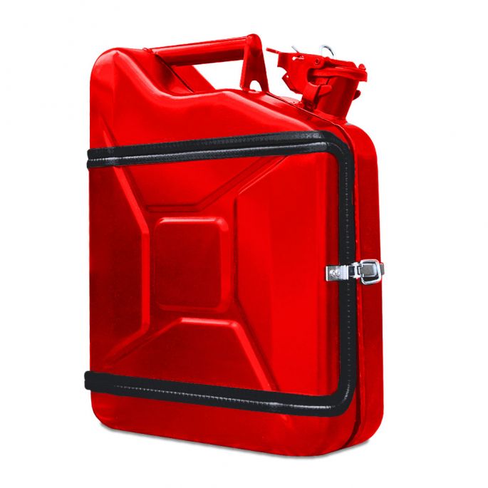 Jerrycan 'Mini bar' groen, rood en zwart - mancave accessoires - uniek mannen kado